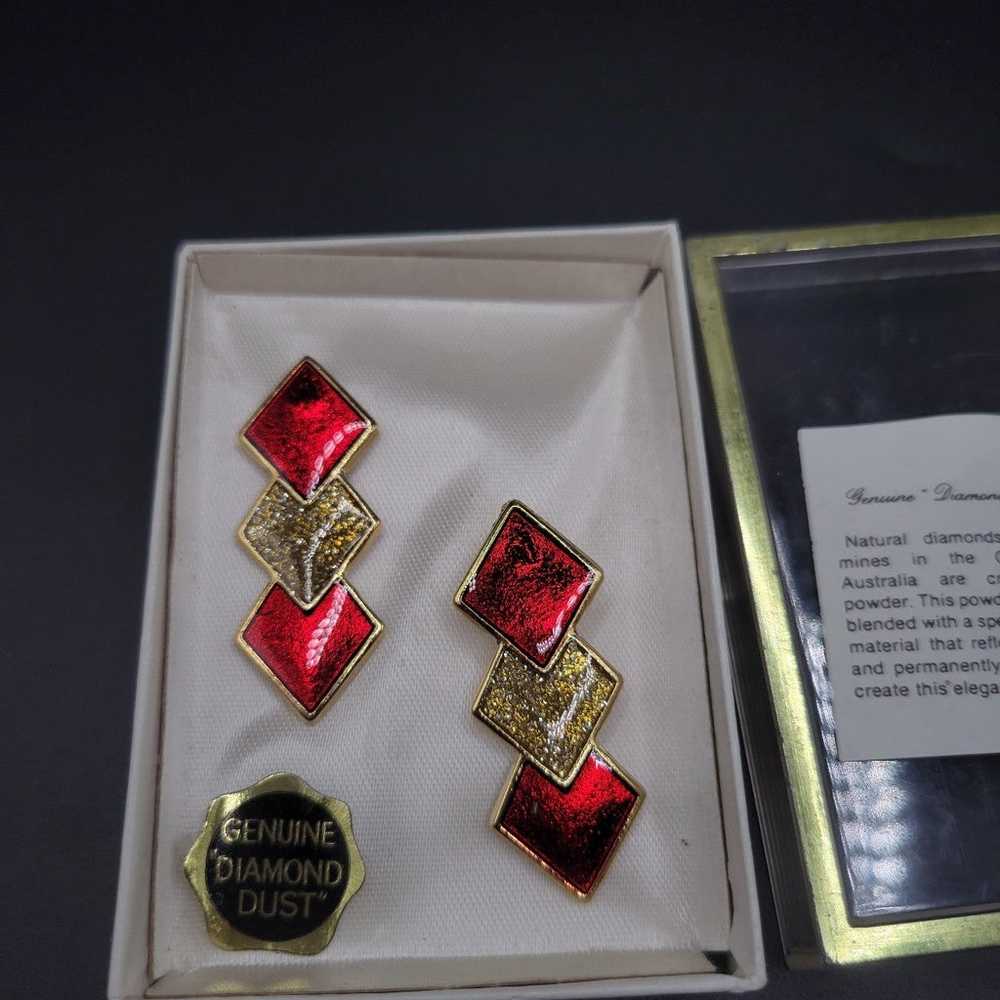 BNIB Vintage red and genuine diamond large statme… - image 8