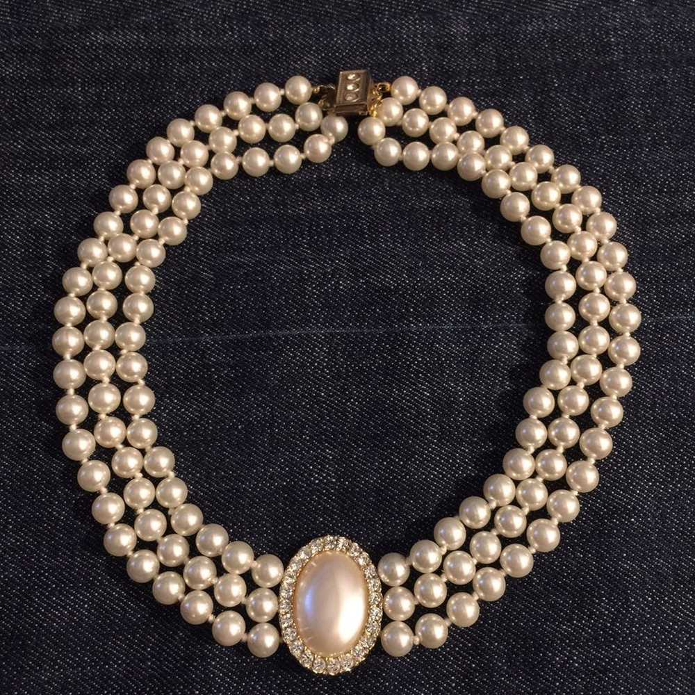 Vintage Pearl Strand Faux Pearl Necklace - image 1