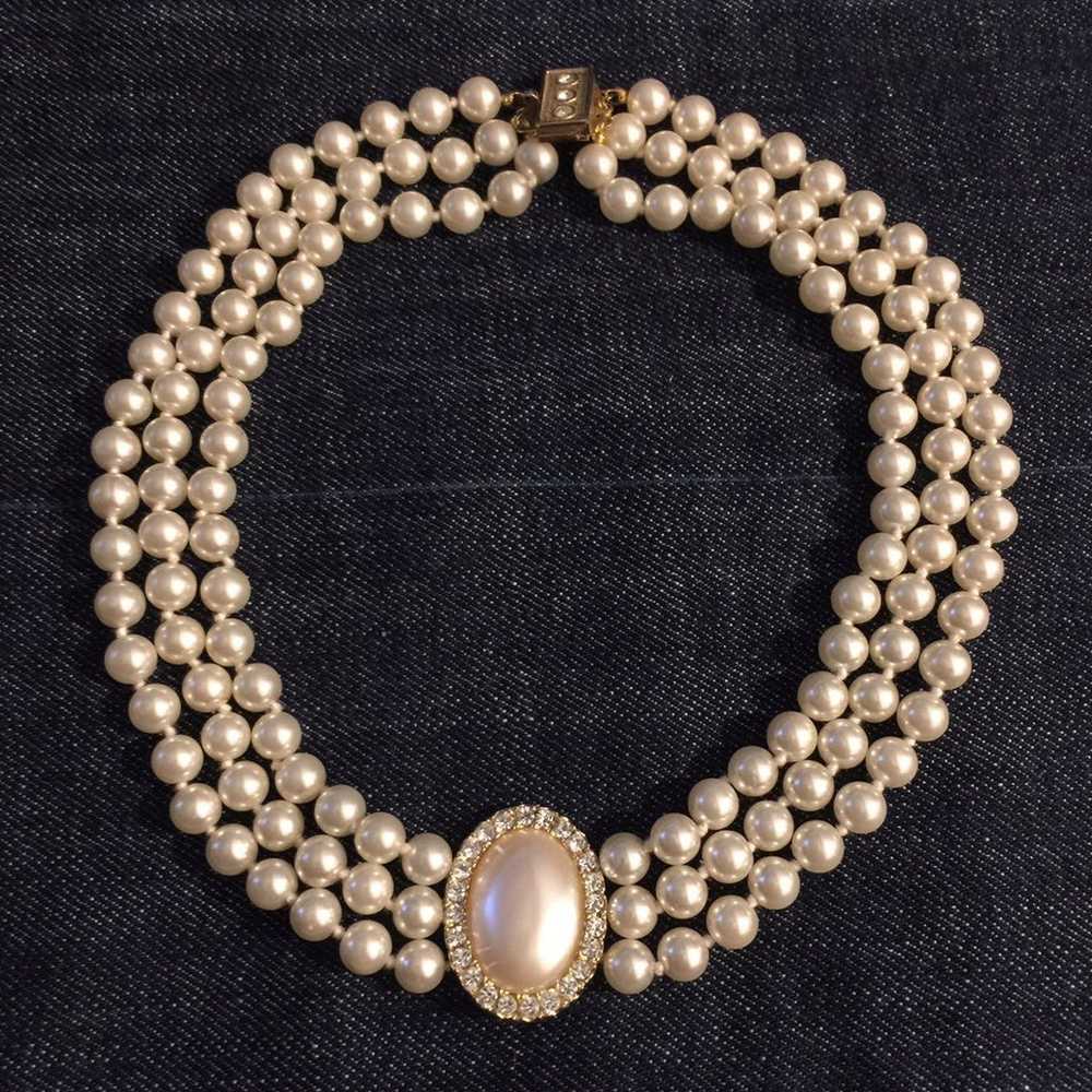 Vintage Pearl Strand Faux Pearl Necklace - image 2