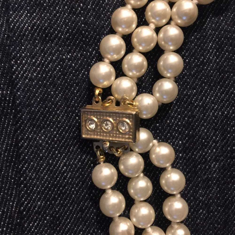 Vintage Pearl Strand Faux Pearl Necklace - image 6