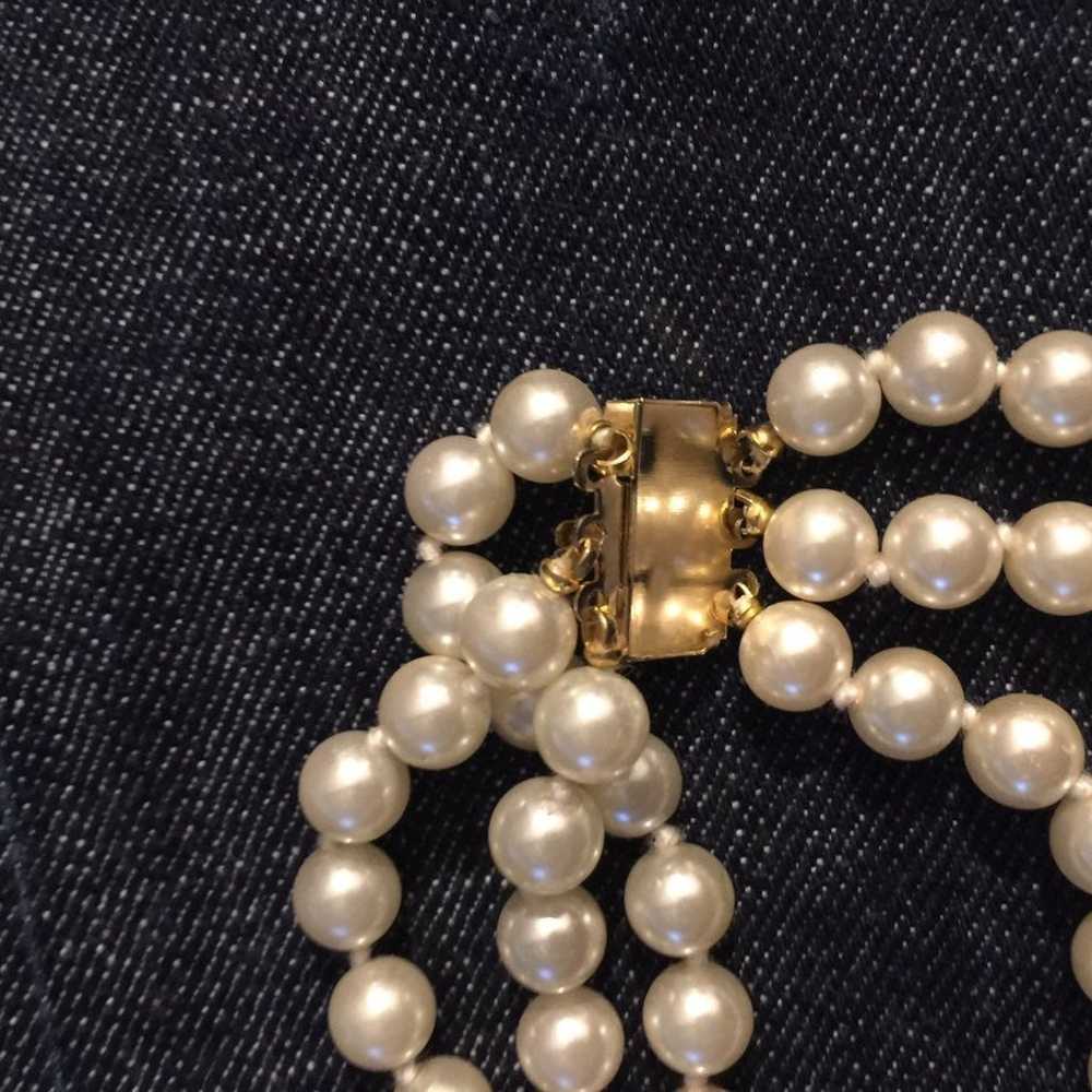 Vintage Pearl Strand Faux Pearl Necklace - image 8