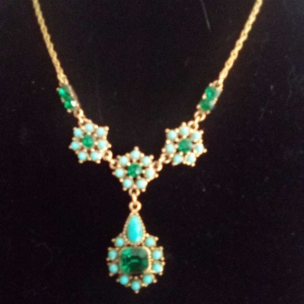 Crystal rhinestone statement necklace - image 1