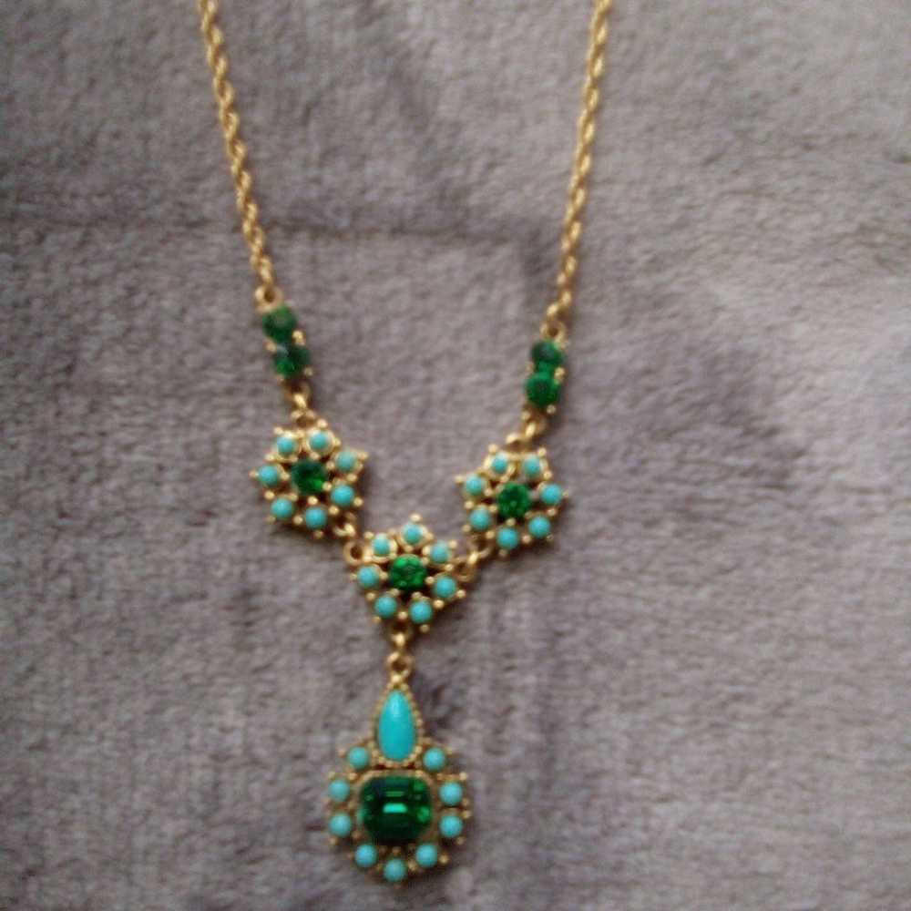 Crystal rhinestone statement necklace - image 3