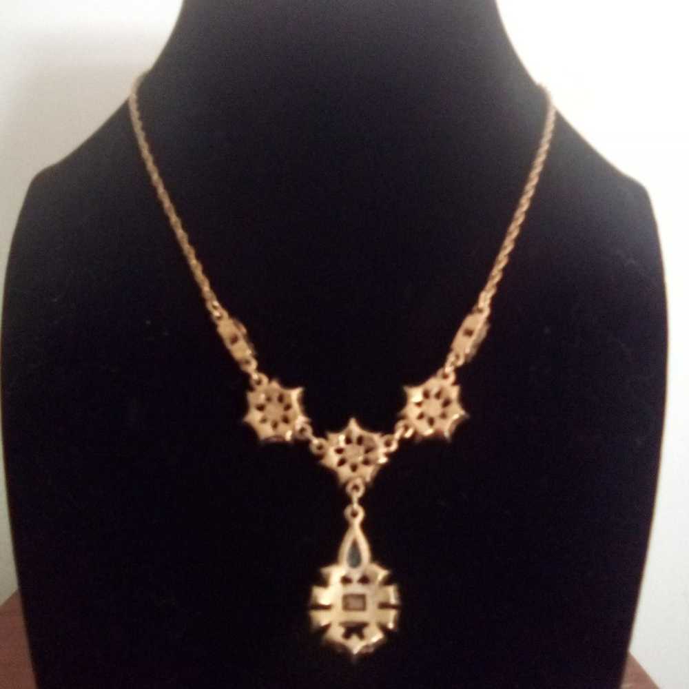 Crystal rhinestone statement necklace - image 5