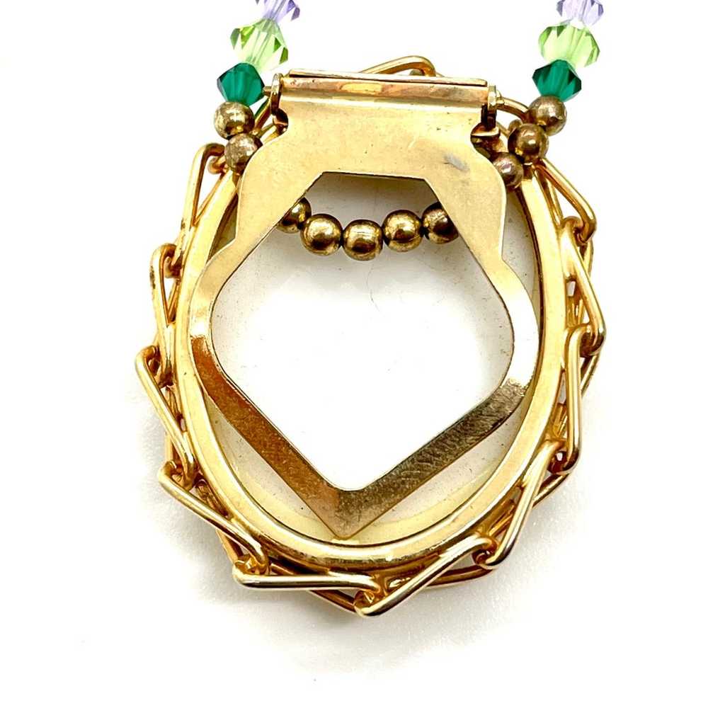 Scarf Clip Crystal Necklace - image 5