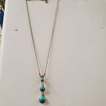 Vintage Turquose silver 925 Necklace - image 1