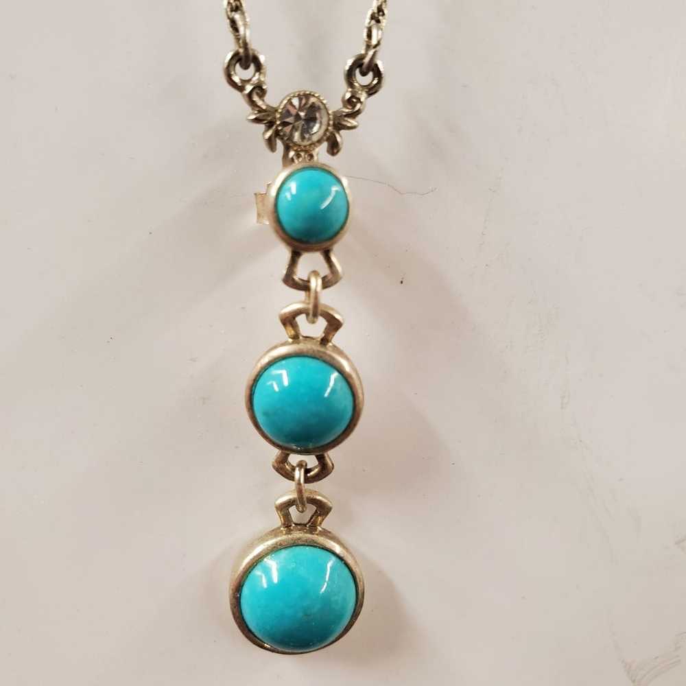 Vintage Turquose silver 925 Necklace - image 6