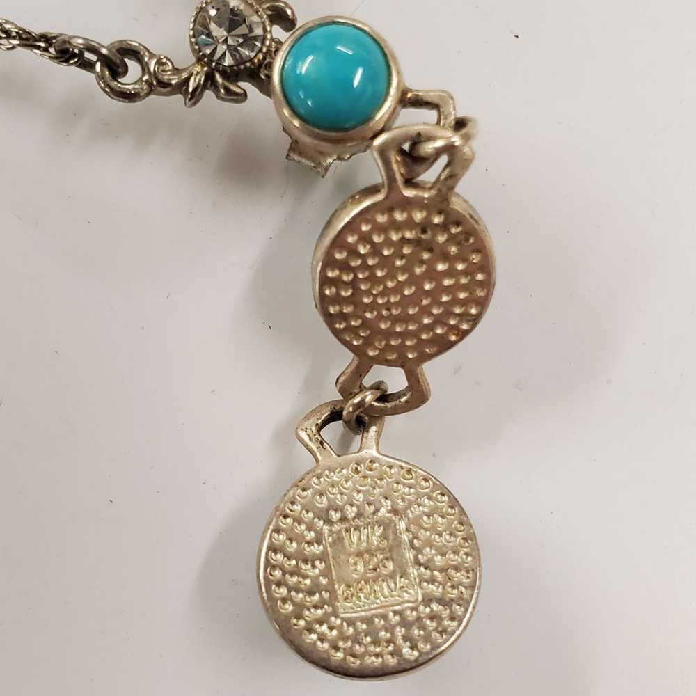 Vintage Turquose silver 925 Necklace - image 7