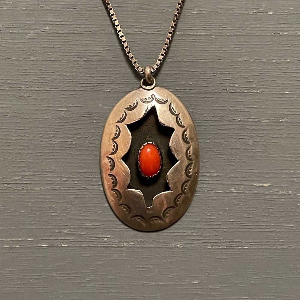 Red Stone Gemstone Necklace - image 1