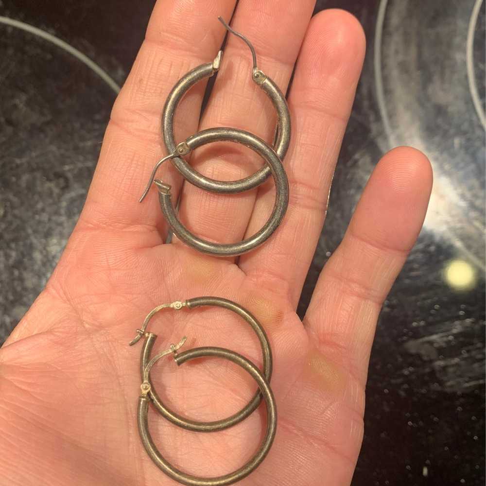 Sterling Silver hoop earrings - image 1