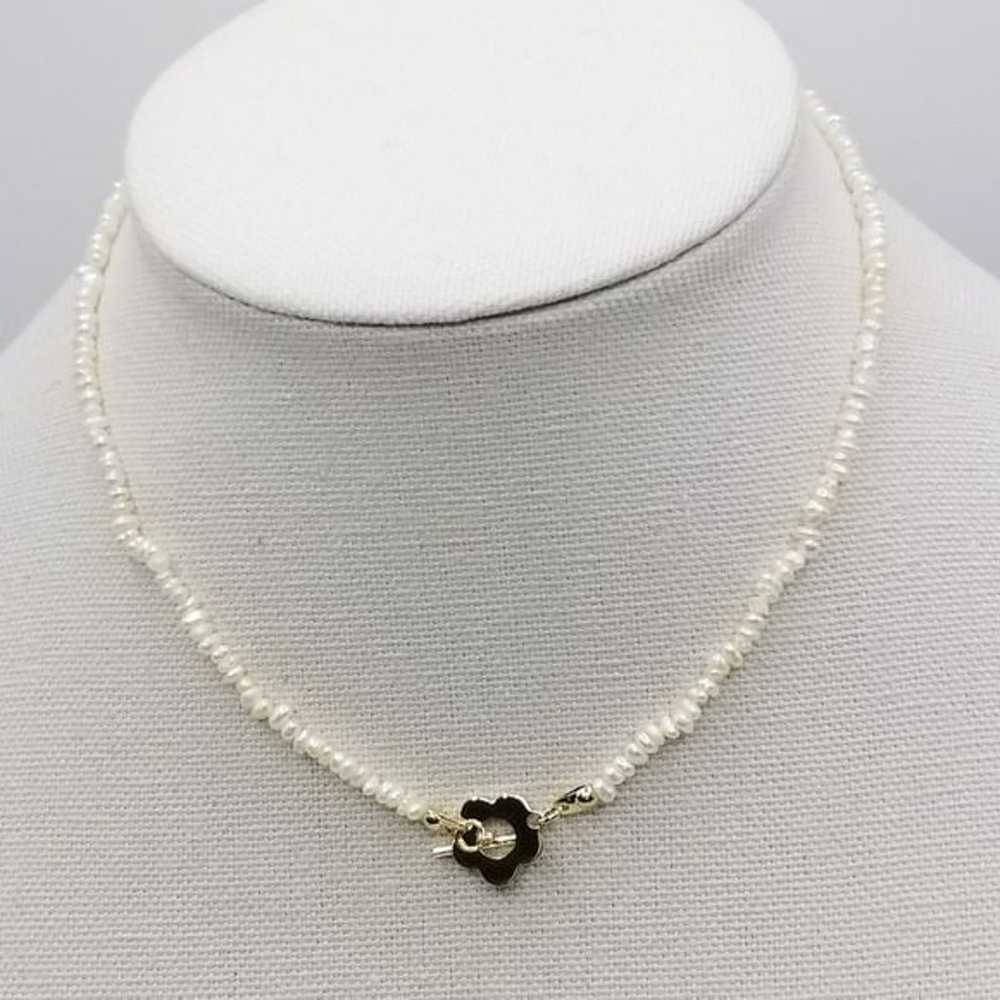 NEW White Natural Baroque Freshwater Pearls Choke… - image 8