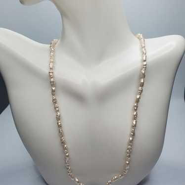 Vintage freshwater rice pearl necklace