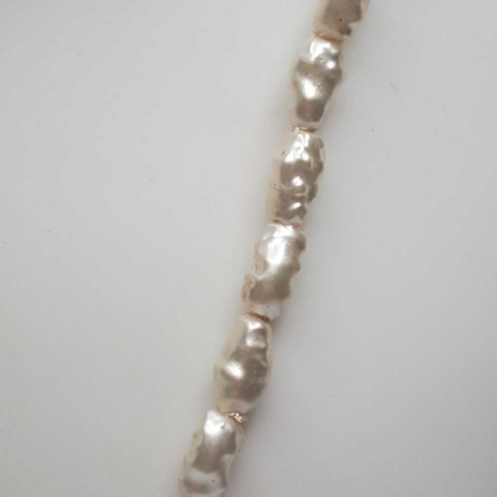 Vintage freshwater rice pearl necklace - image 2