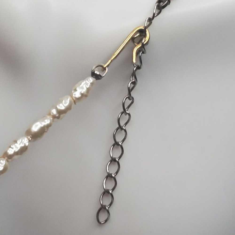 Vintage freshwater rice pearl necklace - image 3