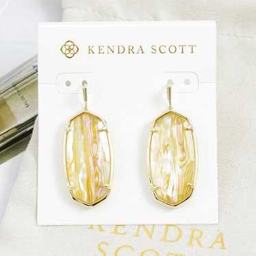 Kendra Scott Elle White Abalone Earrings - image 1
