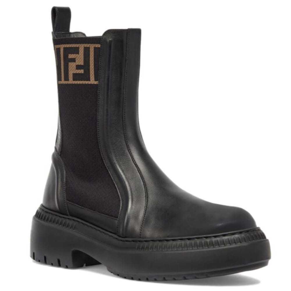 Fendi Leather biker boots - image 3