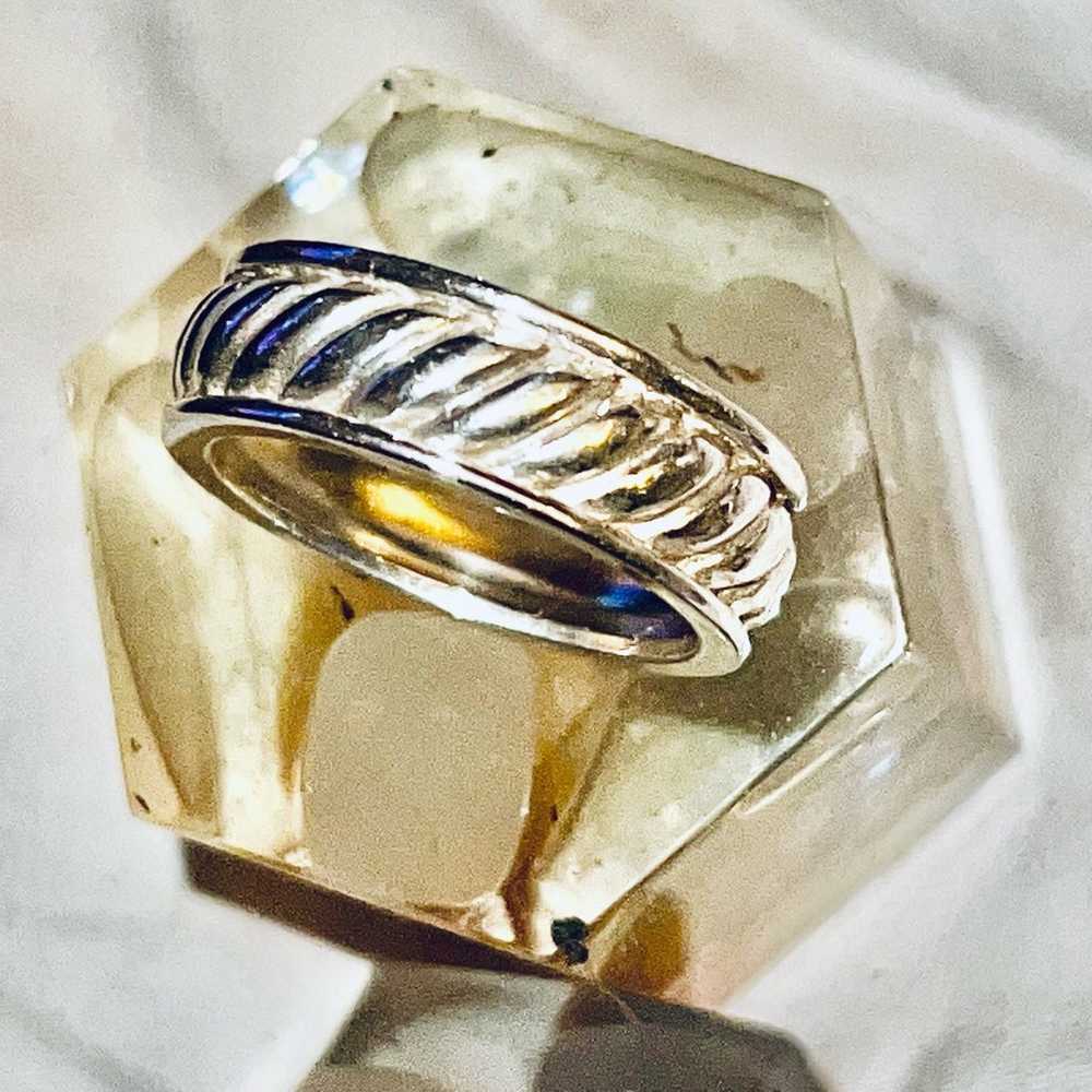 HEAVY and SOLID Vintage Sterling Ring! - image 2