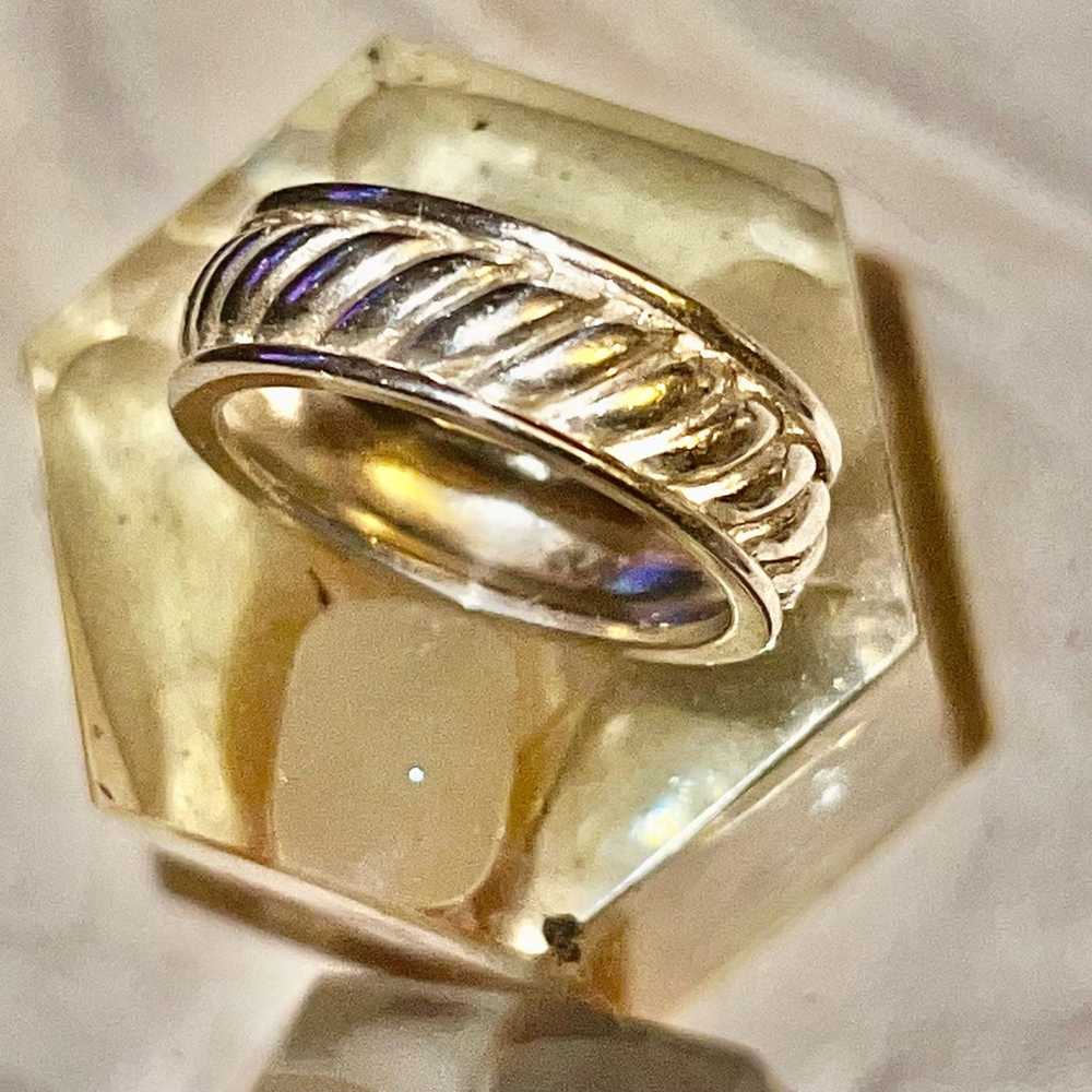 HEAVY and SOLID Vintage Sterling Ring! - image 3