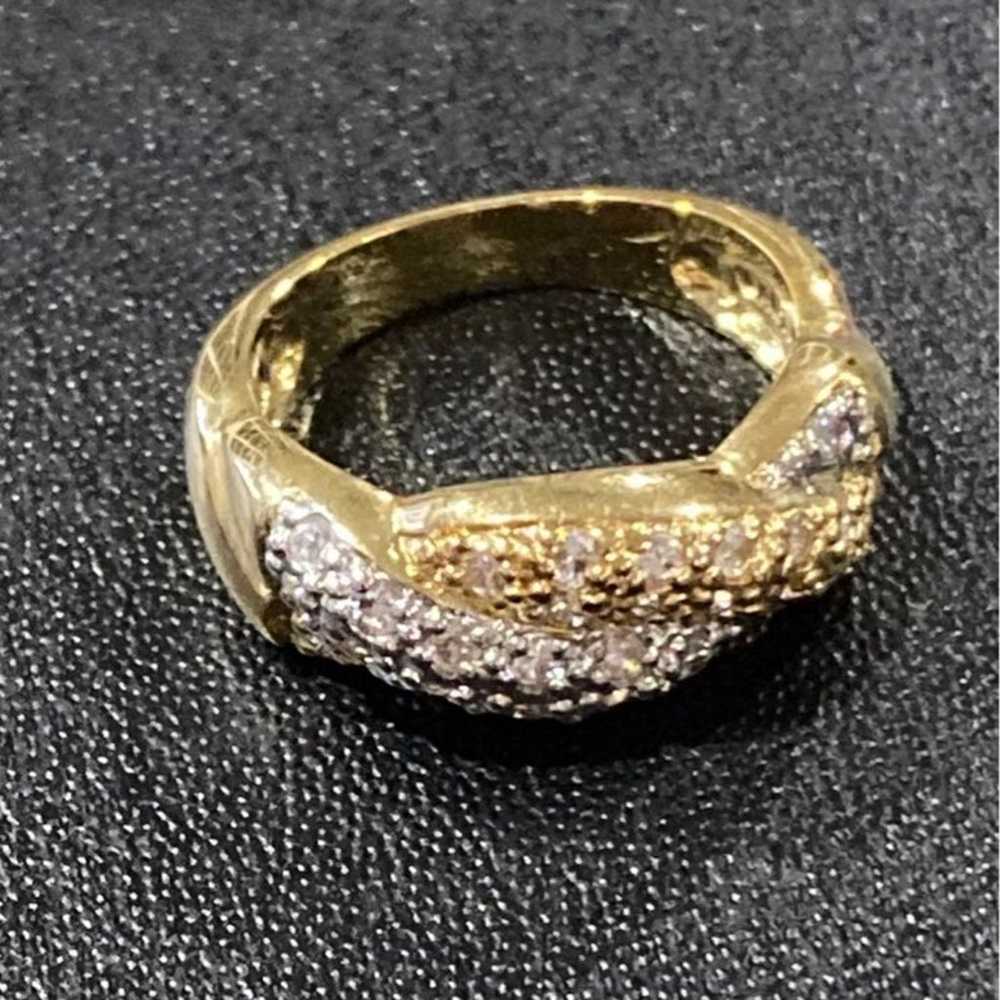 VINTAGE 14K Gold Plated Ring Size 4 - image 2