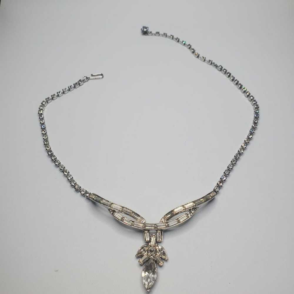 Vintage Coro Rhinestone necklace - image 1