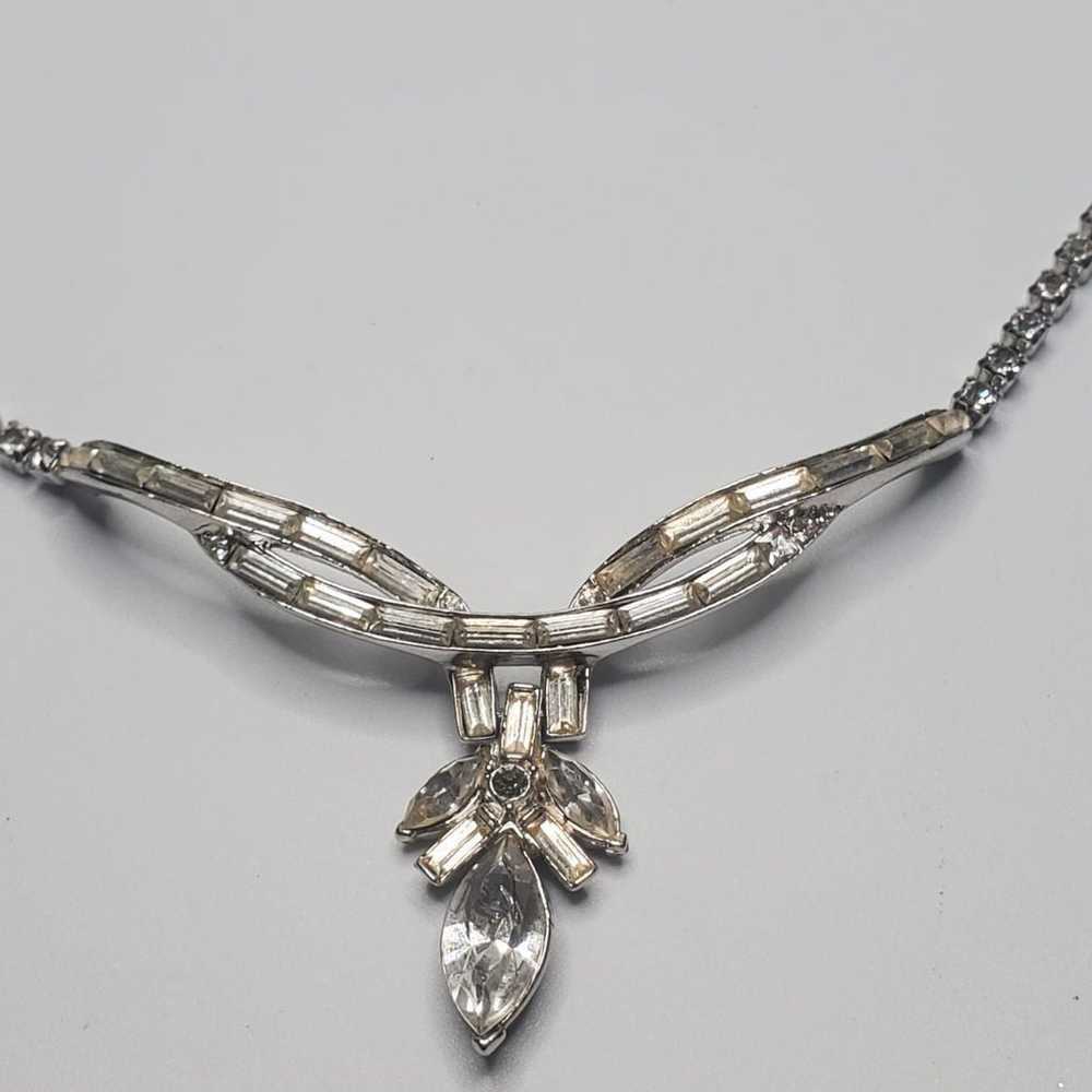 Vintage Coro Rhinestone necklace - image 2