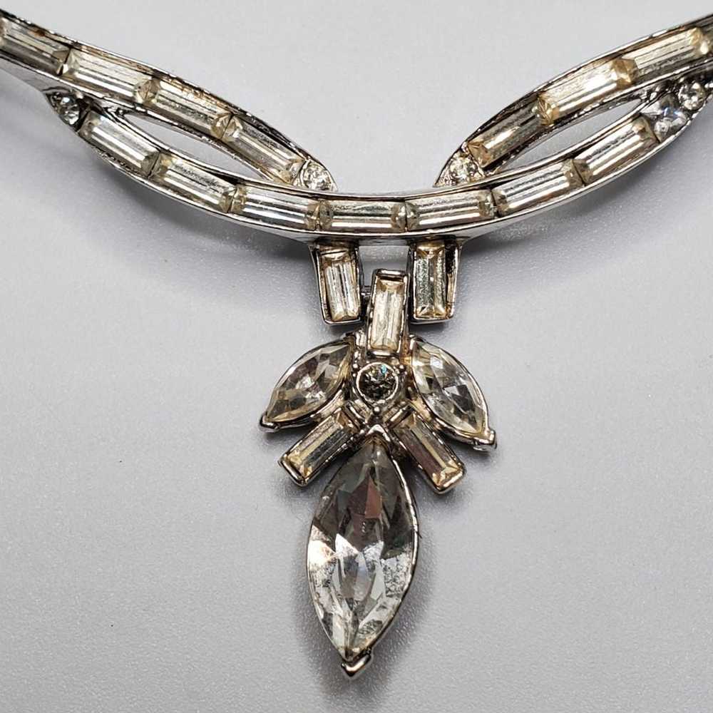 Vintage Coro Rhinestone necklace - image 3