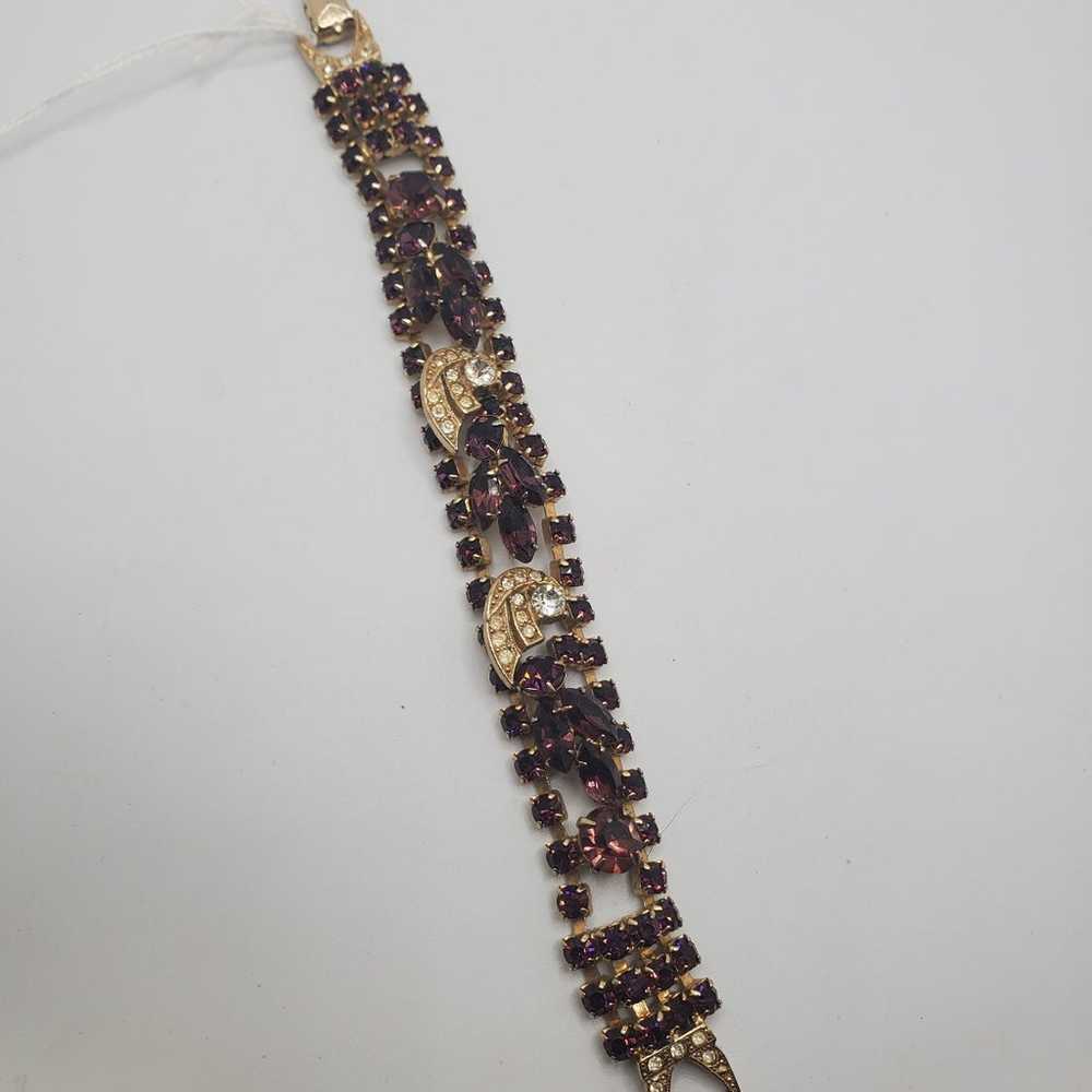 Vintage Weiss rhinestone bracelet - image 1