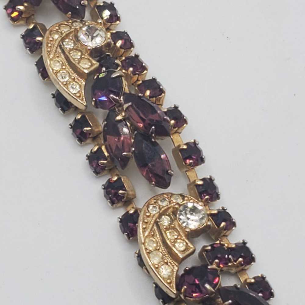 Vintage Weiss rhinestone bracelet - image 3