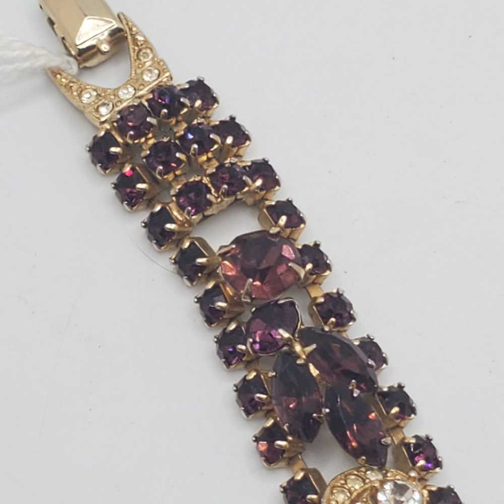 Vintage Weiss rhinestone bracelet - image 4