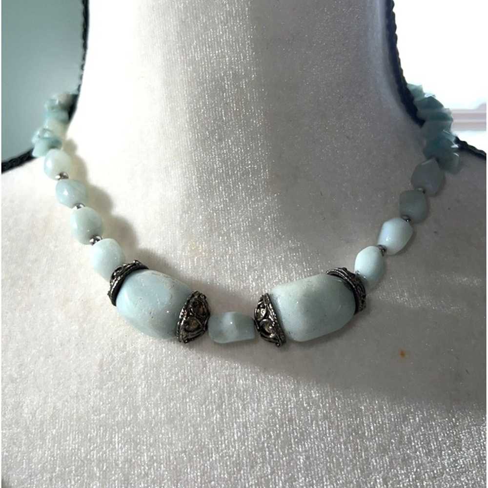 Genuine Green Aventurine Bead Necklace -- 18" - image 1