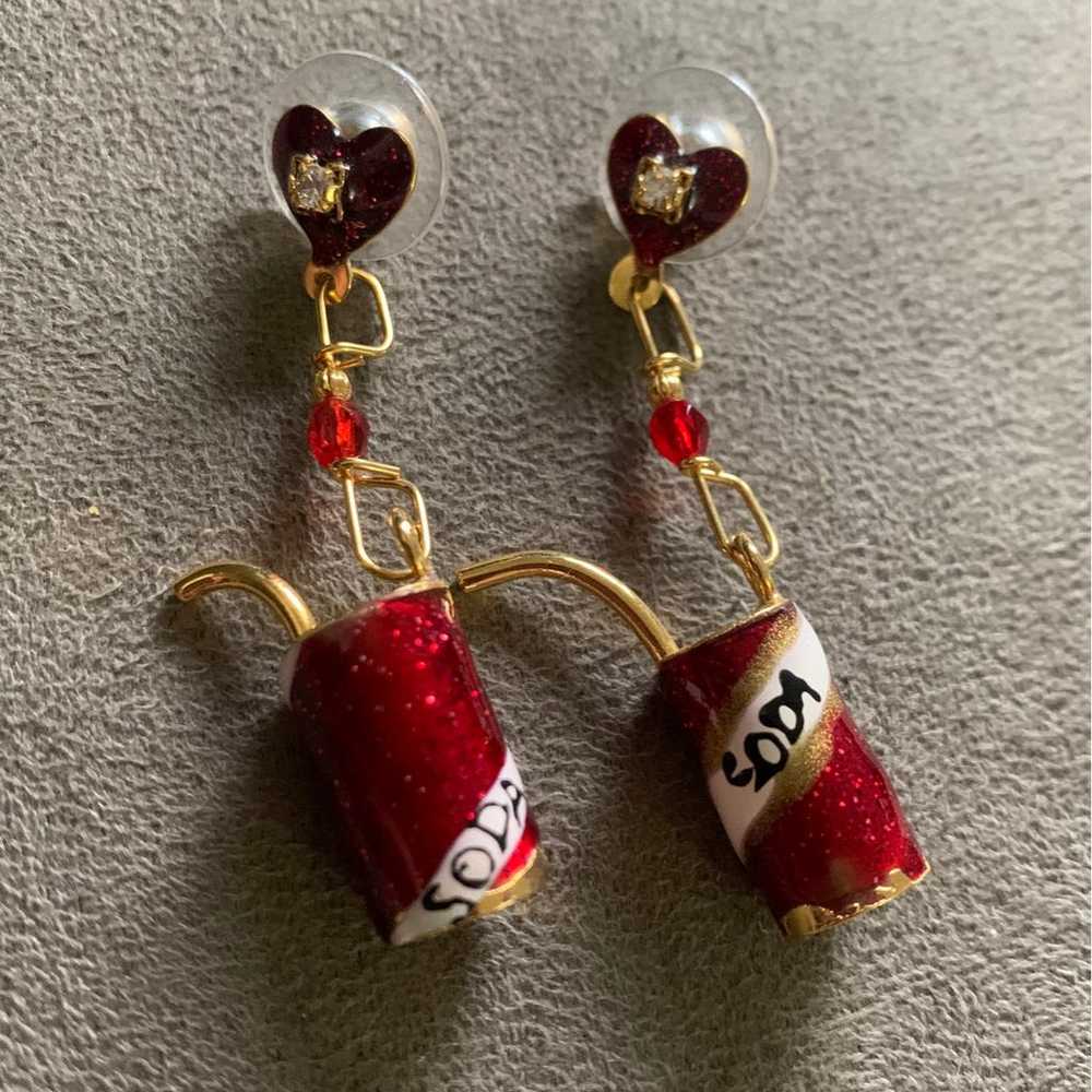 Vintage “Lunch at the Ritz” soda earrings - image 1