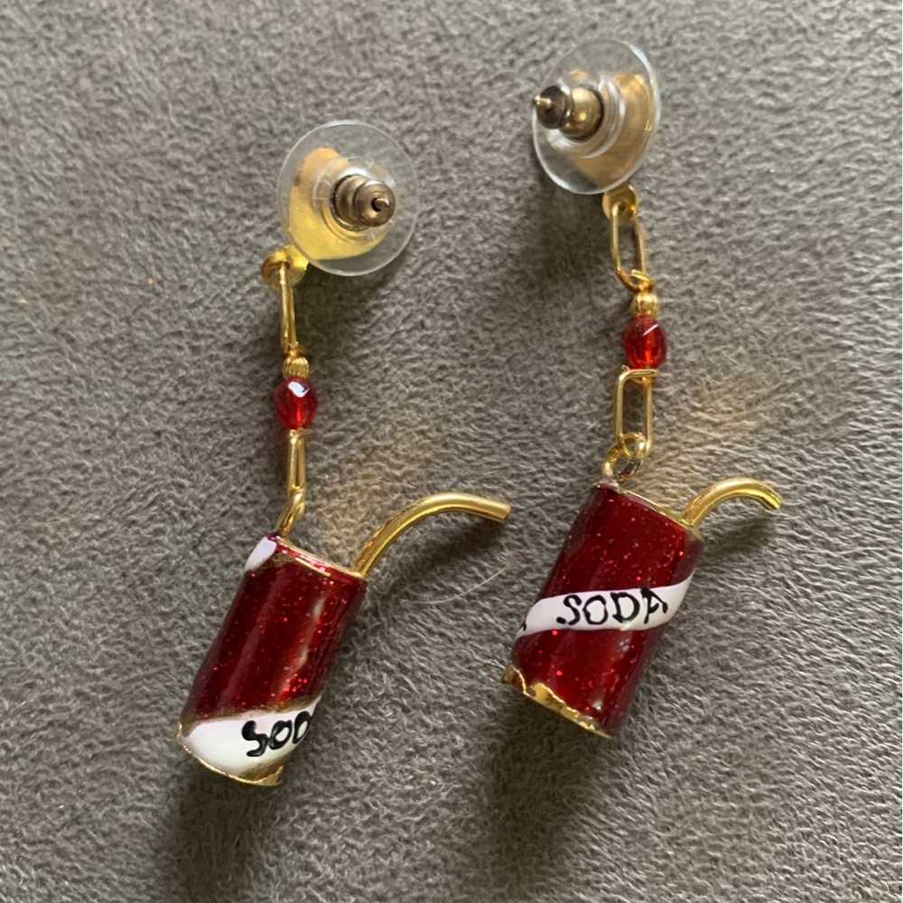 Vintage “Lunch at the Ritz” soda earrings - image 2