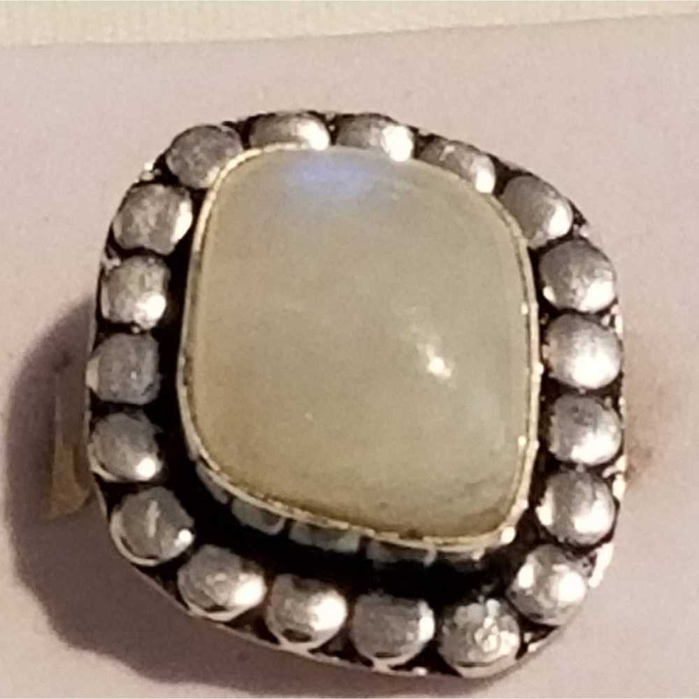 *Vintage Moonstone Silver Ring - image 1