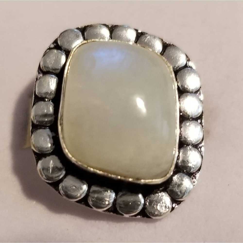 *Vintage Moonstone Silver Ring - image 2