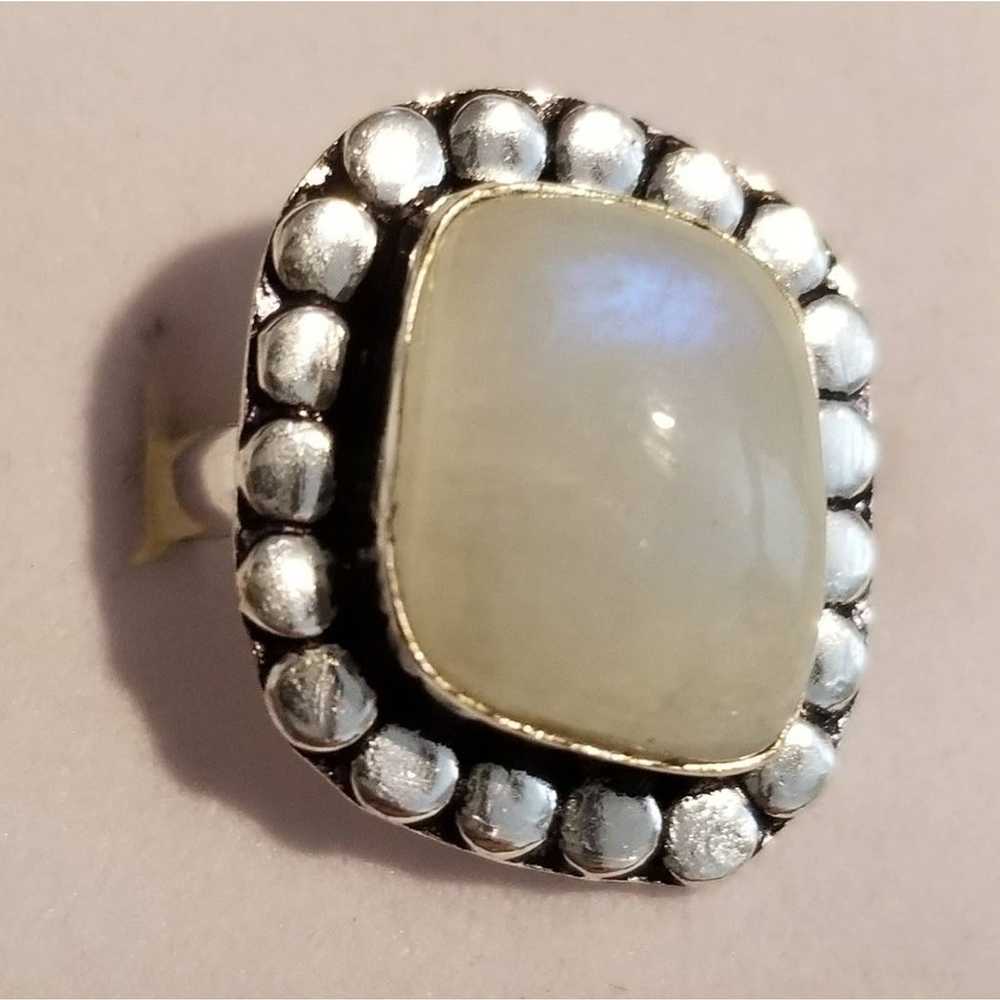 *Vintage Moonstone Silver Ring - image 3