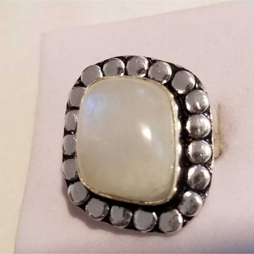 *Vintage Moonstone Silver Ring - image 4