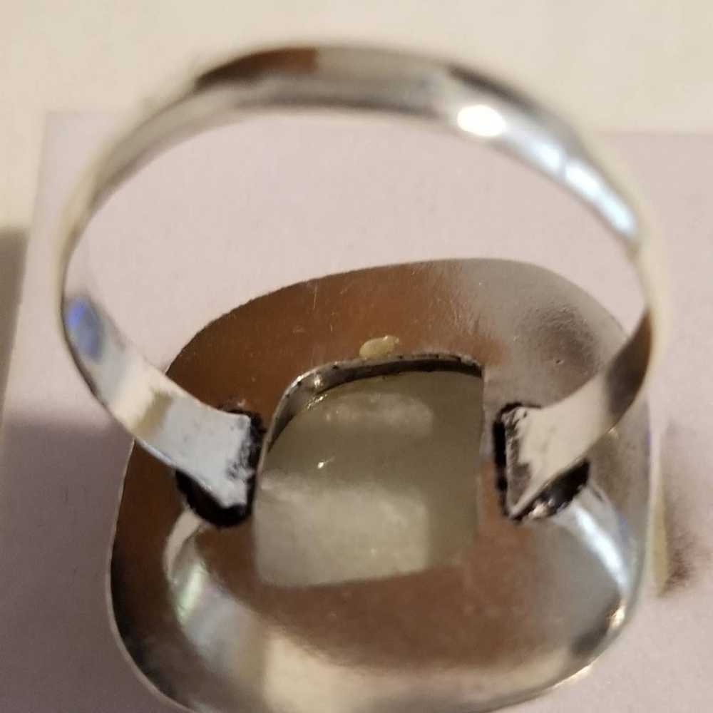 *Vintage Moonstone Silver Ring - image 5