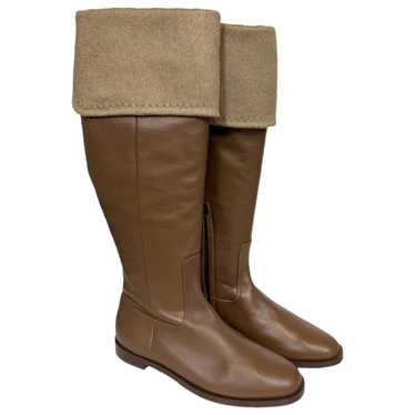 Max Mara Leather wellington boots - image 1