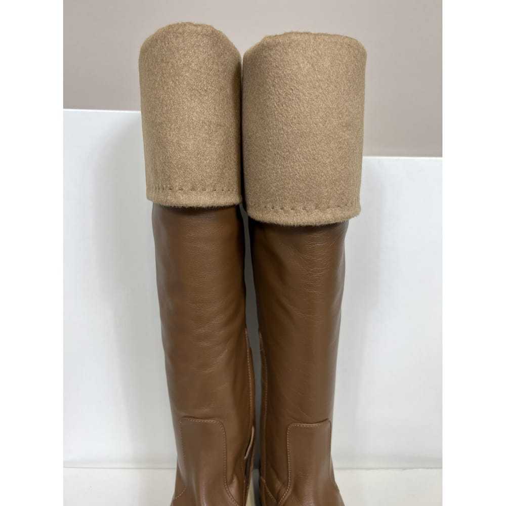 Max Mara Leather wellington boots - image 2