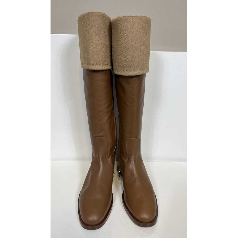 Max Mara Leather wellington boots - image 3