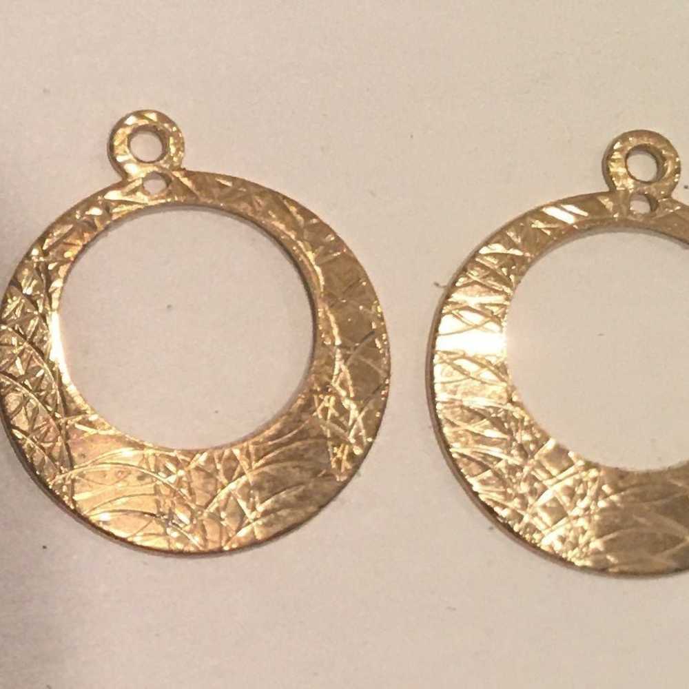 Gold Hoop Earrings With Designs - image 1