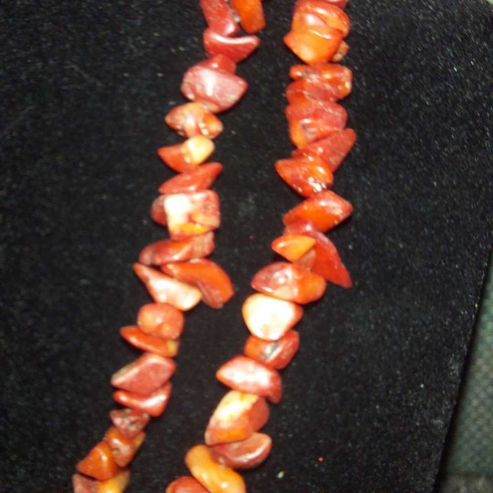 Vintage Red Coral Authentic 2 strand necklace - image 6