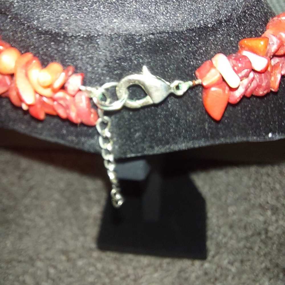 Vintage Red Coral Authentic 2 strand necklace - image 7