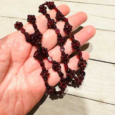 Bohemian Garnet Cluster Bead Necklace 36 Vintage – The Jewelry