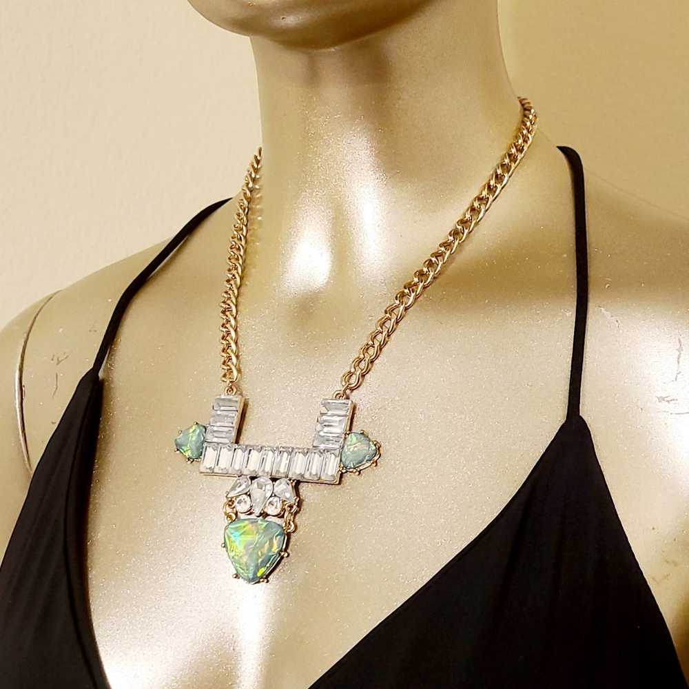 VINTAGE ART DECO HAUTE COUTURE CHUNKY OPAL CRYSTA… - image 2