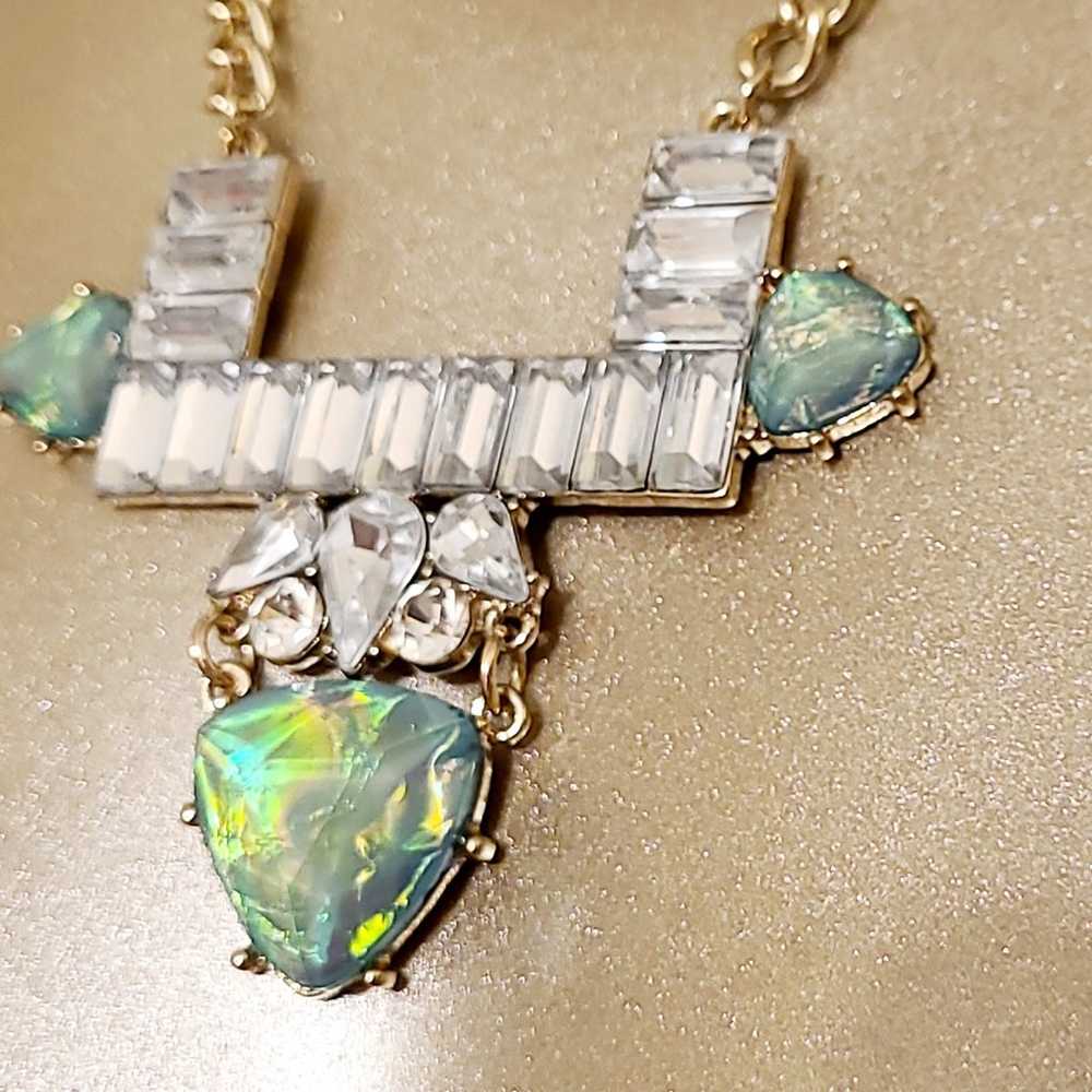 VINTAGE ART DECO HAUTE COUTURE CHUNKY OPAL CRYSTA… - image 5