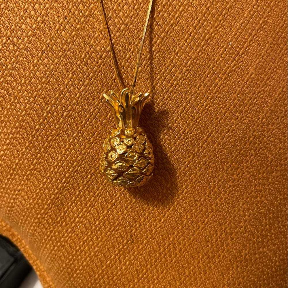 Gold pineapple necklace - image 1