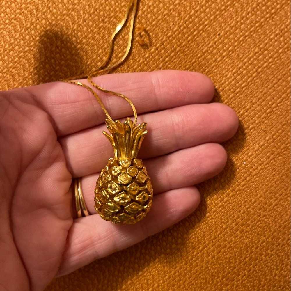 Gold pineapple necklace - image 2