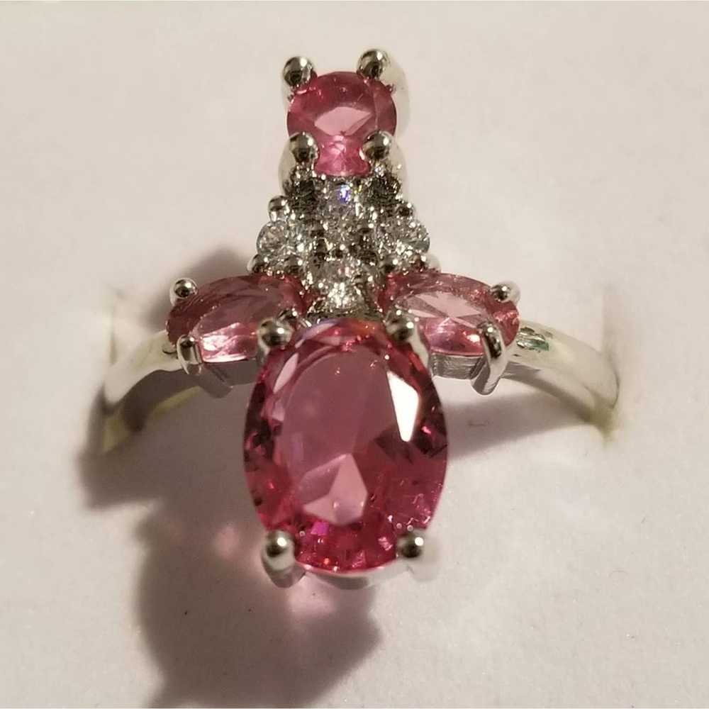 New*Vintage Pink Tourmaline 925 Ring - image 1