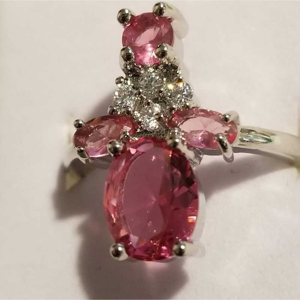 New*Vintage Pink Tourmaline 925 Ring - image 2